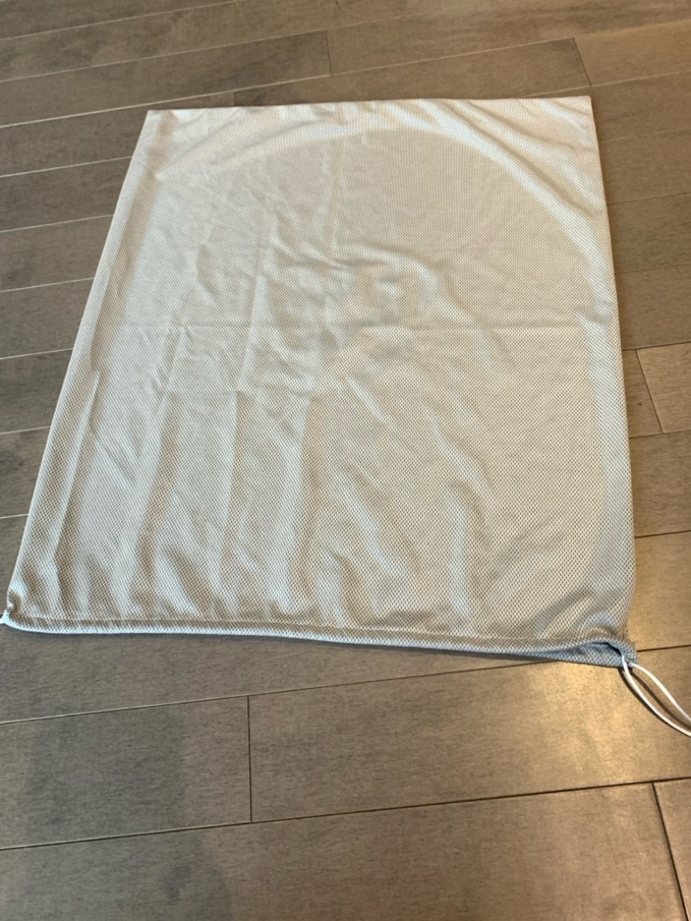 Authentic Vintage Chanel Grey Mesh Drawstring Dust Bag | Large Ligne Sport 22x18 - Picture 6 of 6